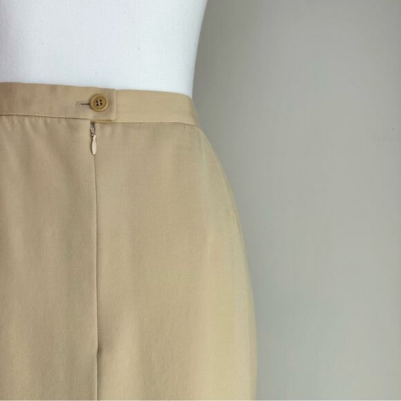 Vintage Escada Margaretha Ley Wool Pencil Skirt High Waist Cream Designer Small - Picture 10 of 10